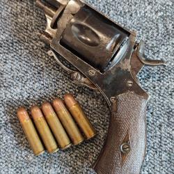 Révolver Bulldog calibre 8,92mm signé Gatimel À Marseille + étui en cuir en vente libre majeur cat D