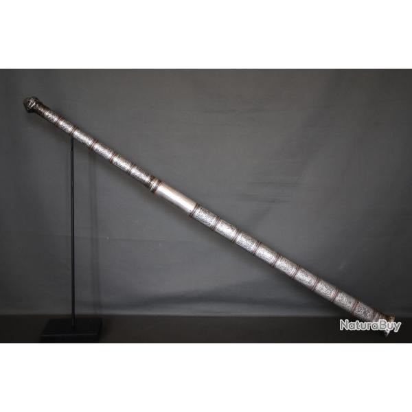 Long sabre de type dha - Asie du Sud Est, probablement Birmanie, fin 19me dbut 20me sicle