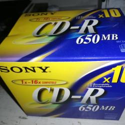 Boite Sony 10CD-R650MB CDEnregistrable74Min 650MB NEUF- ACHAT 2 BOITES MINIMUM ENVOIS GRATUIT FRANCE