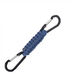 Porte-clés paracorde double mousqueton multifonction - Bleu