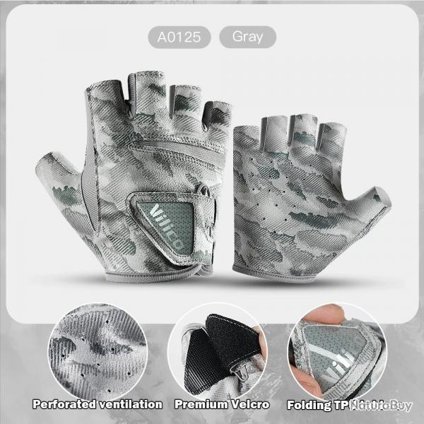 1 paire de gants de pche pour hommes, sous-protecteur solaire et antidrapant Style 3 Taille L