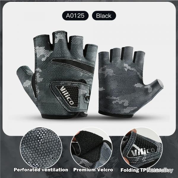 1 paire de gants de pche pour hommes, sous-protecteur solaire et antidrapant Style 4 Taille M
