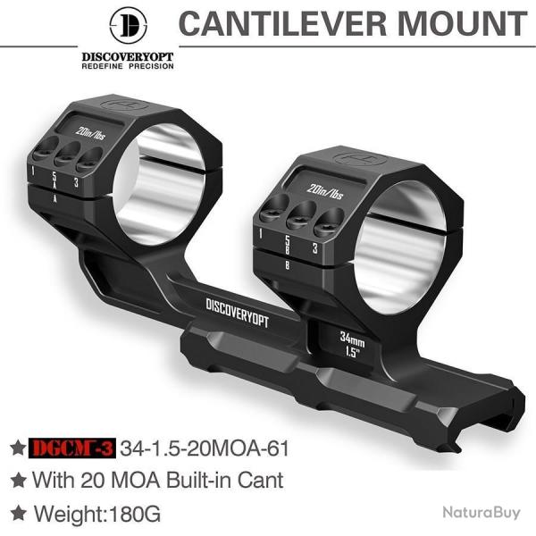 MONTAGE DISCOVERY OPTIC CANTILEVER DIAM 34 HAUTEUR 1.93"