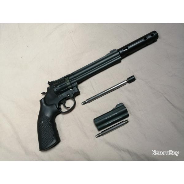 rvolver Umarex CO2 plomb 4.5mm Smith & Wesson 586 avec 3 canons (10/6/4 pouces) + crosse