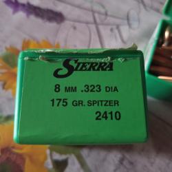 2 boites ogives SIERRA 8 mm 175 Gr