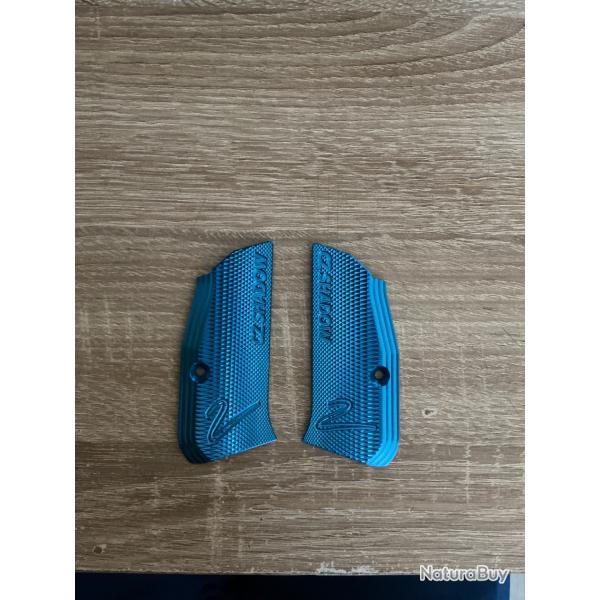 Plaquettes et bouton bleu pour CZ shadow 2 Compact