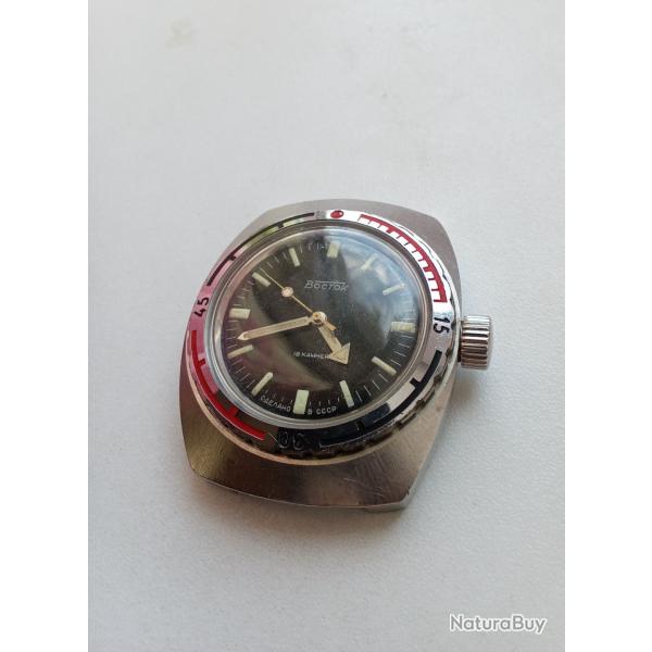 VOSTOK AMPHIBIA TONNEAU MONTRE MCANIQUE ANCIENNE MADE IN URSS CCCP CHISTOPOL 1970s