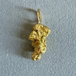 Belle pépite naturelle en or 22 / 24 K avec montage en or 18 carats - Origine : Australie