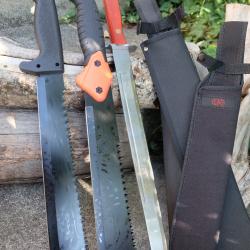 Lot de 3 Machette Bowies Lame Acier 3Cr13 Manche ABS Etui LOT POUR REVENDEURS Survie Outlast Alaska2