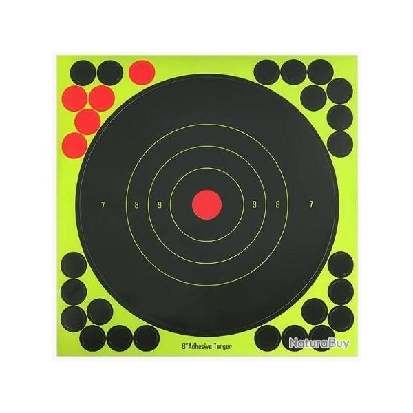 50 Cibles ractives autocollantes 20cm x 20cm - Livraison gratuite