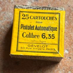 Boîte de munitions neutralisées - collection 6.35 browning