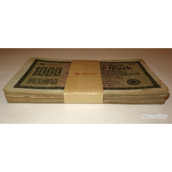 LIASSE DE BILLETS DE BANQUE ALLEMANDS /Hyperinflation.