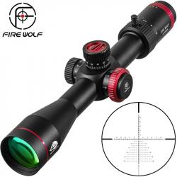 Lunette de Visée FIRE WOLF QZ 4-16x44 FFP Haute Précision Chasse & Tir Tactique + Colliers 20 mm