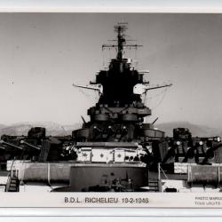 CPA -  MARINE DE GUERRE - B.D.L.RICHELIEU 19-2-1946 N°1202