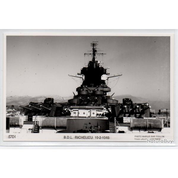 CPA -  MARINE DE GUERRE - B.D.L.RICHELIEU 19-2-1946 N1202