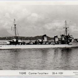 CPA -  MARINE DE GUERRE - TIGRE -  Contre - Torpilleur 28-4-1939N°1204