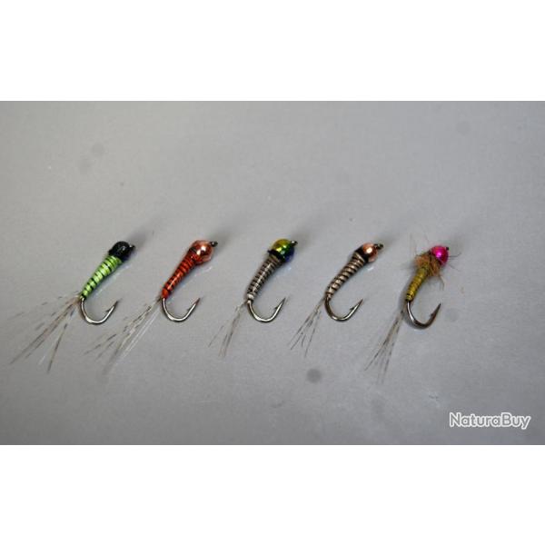 5 nymphes billes laiton