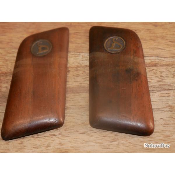 Paire de plaquettes bois de pistolet ORTGIES 1919 en 6.35mm
