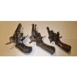 Lot 3 revolver 7mm à broche