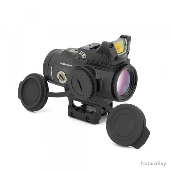 Viseur Point Rouge Tactique M1 Mini Red Dot 3 MOA 5X Rticule Rouge/Vert Airsoft Chasse Tir Noir