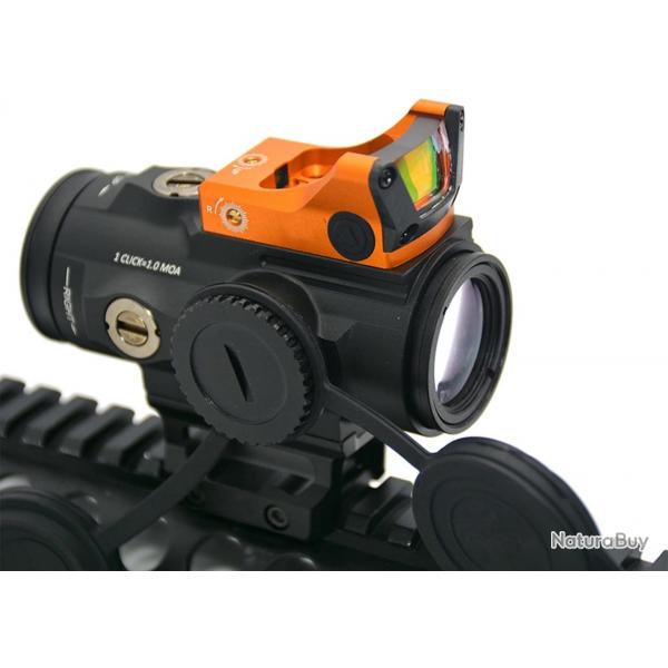 Viseur Point Rouge Tactique M1 Mini Red Dot 3 MOA 5X Rticule Rouge/Vert Airsoft Chasse Tir Orange