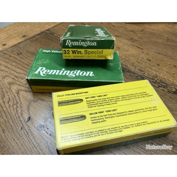 Balles remington 32Win.special 170gr core -lokt soft PT. R32WS2 . Lot de 3