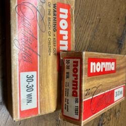 Balles 30-30win 170gr soft point ,lot de 2 boites de 20 marque norma