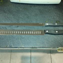 Couteau a trancher saumon jambon