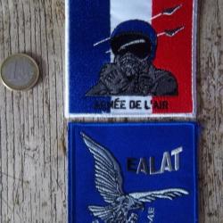 lot 2 écussons air école application légère armée terre insigne tissu