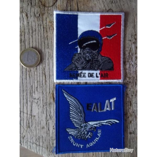lot 2 cussons air cole application lgre arme terre insigne tissu