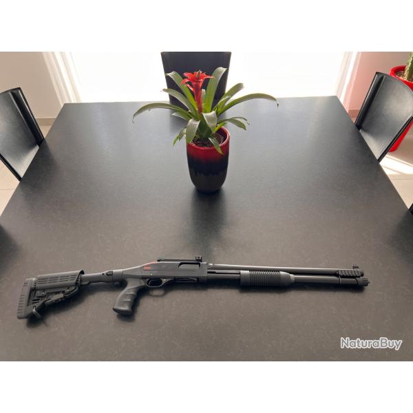 Fusil  Pompe Winchester SXP Defender Xtrem Crosse Pliante et Canon Ray.