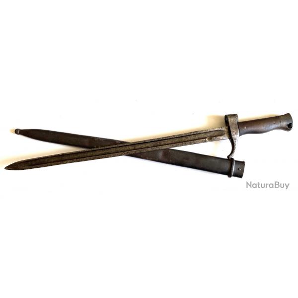 Ancienne Baonettes Franaise pour fusil Berthier modle sans rivet sur la garde + fourreau