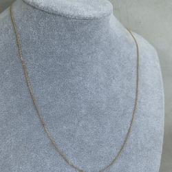 Fine chaine or rose 18 carats - 50 cm - collier maille gourmette