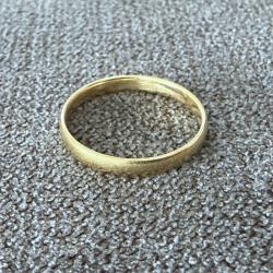 Fin anneau or jaune 18 carats - taille 46 - bague - alliance