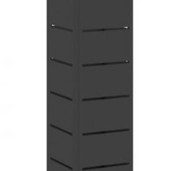 Porte-parapluie Noir 15,5 x 15,5 x 49 cm Acier pratique design polyvalent rangement décoration