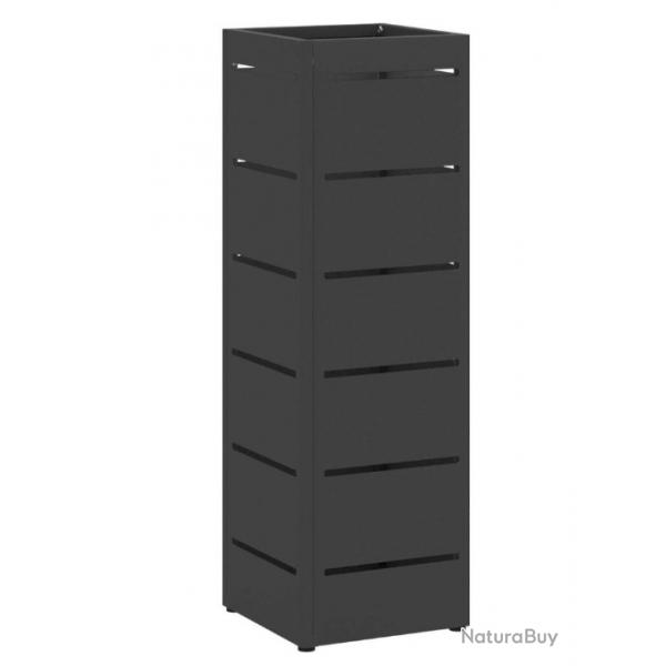 Porte-parapluie Noir 15,5 x 15,5 x 49 cm Acier pratique design polyvalent rangement dcoration