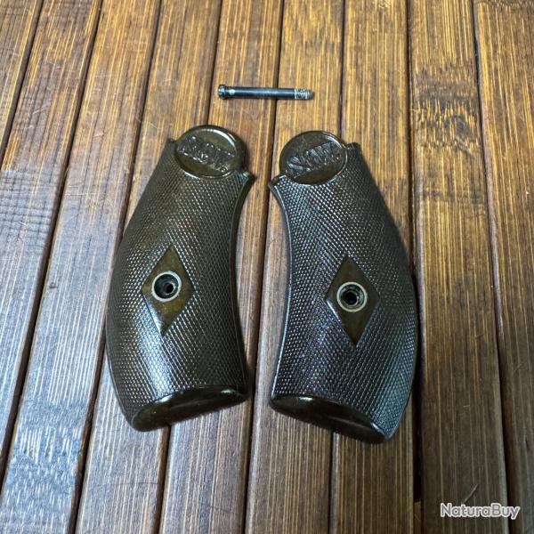 PAIRE PLAQUETTES DE CROSSE COMPLTE AVEC VISSERIE ORIGINALE SMITH & WESSON 38