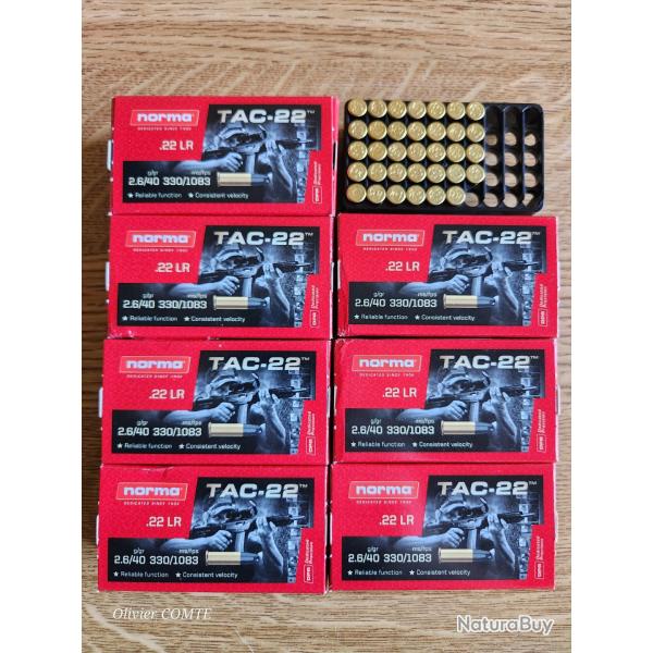 Munitions Norma Tac 22 22 lr (7 x 50 )