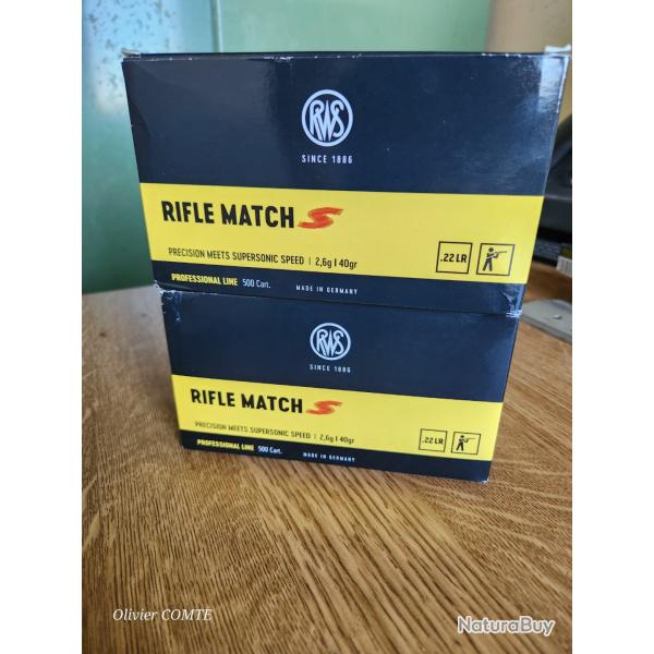 Munitions 22 lr RWS Rifle Match S