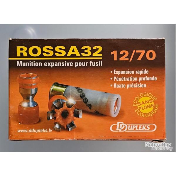 Vends 1 boite de 5 balles expansives rossa 32 cal 12/70