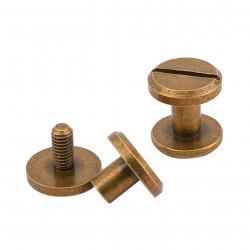 Vis chicago laiton vieilli sangle fusil ou hoslter - 2 paires (2 têtes+2 vis) - LIVRAISON GRATUITE