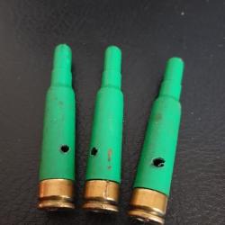 Munitions/cartouches à blanc, réglementaires Schmidt Rubin, enveloppe plastique vert. Armée Suisse