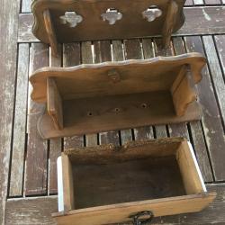 porte fusil vertical avec tiroir, 3 places , bois