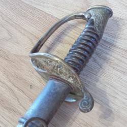 Sabre d'officier d'infanterie, second empire Mle 1855.Combats dans l'est 1870