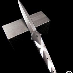 Couteau pliant DAGUE MTBlades - Linerlock - fait-main par B. Thuillier - Pièce unique