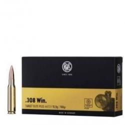 Muntions RWS 308 Win. Target Elite Plus Scorion 10.9g 168gr x1 boite