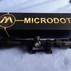 Lunette 6-24x50 microdot + collier + adaptateur rail 11mm