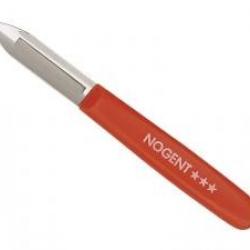 Eplucheur Nogent 3 ÉTOILES CLASSIC  inox, une fente, pour gaucher, manche polypropylène orange