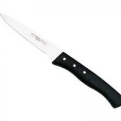 Couteau grillade Nogent « TICHET EXPERT », lame 11 cm inox, affidenté, manche polypropylène noir.