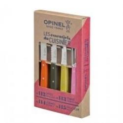Coffret 4 couteaux inox Opinel, manche charme lasuré coloris fifties panachés
